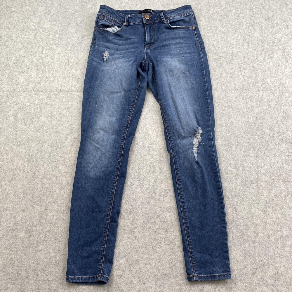 1822 Denim Adrianna Skinny Jeans Womens 6 (27x27) Blue Med Wash Distressed